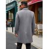 imageRuncati Mens Trench Coat Notched Lapel Double Breasted Mid Long Pea Coat Casual Fall Winter Classic OvercoatGrey