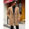 imageRuncati Mens Trench Coat Notched Lapel Double Breasted Mid Long Pea Coat Casual Fall Winter Classic OvercoatKhaki