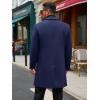 imageRuncati Mens Trench Coat Notched Lapel Double Breasted Mid Long Pea Coat Casual Fall Winter Classic OvercoatNavy Blue