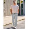 imageRuncati Mens Casual Sweat Pants Pleated Drawstring Elastic Waist Waffle Straight Leg Joggers Sweatpants with PocketsLight Gray