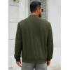 imageRuncati Mens Corduroy Bomber Jacket Lightweight Zip Up Casual Vintage Fall Varsity Jacket with PocketsArmy Green