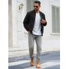 imageRuncati Mens Corduroy Bomber Jacket Lightweight Zip Up Casual Vintage Fall Varsity Jacket with PocketsBlack