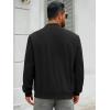 imageRuncati Mens Corduroy Bomber Jacket Lightweight Zip Up Casual Vintage Fall Varsity Jacket with PocketsBlack