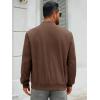 imageRuncati Mens Corduroy Bomber Jacket Lightweight Zip Up Casual Vintage Fall Varsity Jacket with PocketsBrown