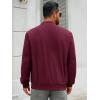 imageRuncati Mens Corduroy Bomber Jacket Lightweight Zip Up Casual Vintage Fall Varsity Jacket with PocketsBurgundy