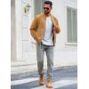 imageRuncati Mens Corduroy Bomber Jacket Lightweight Zip Up Casual Vintage Fall Varsity Jacket with PocketsKhaki