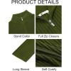 imageRuncati Mens Full Zip Cardigan Sweater Casual Mock Neck Ribbed Knitted Winter Chunky SweatersArmy Green