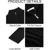 imageRuncati Mens Full Zip Cardigan Sweater Casual Mock Neck Ribbed Knitted Winter Chunky SweatersBlack