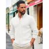 imageRuncati Mens Full Zip Cardigan Sweater Casual Mock Neck Ribbed Knitted Winter Chunky SweatersWhite