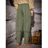 imageRuncati Mens Medieval Ankle Pants Renaissance Viking Navigator Pirate Pants Lace Up Striped Halloween Costume TrousersArmy Green