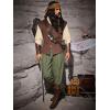 imageRuncati Mens Medieval Ankle Pants Renaissance Viking Navigator Pirate Pants Lace Up Striped Halloween Costume TrousersArmy Green