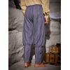 imageRuncati Mens Medieval Ankle Pants Renaissance Viking Navigator Pirate Pants Lace Up Striped Halloween Costume TrousersNavy