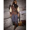 imageRuncati Mens Medieval Ankle Pants Renaissance Viking Navigator Pirate Pants Lace Up Striped Halloween Costume TrousersNavy