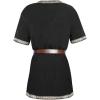 imageRuncati Mens Medieval Costume Halloween Renaissance Tunic Viking Knight Pirate Warrior LARP ShirtsBlack