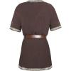 imageRuncati Mens Medieval Costume Halloween Renaissance Tunic Viking Knight Pirate Warrior LARP ShirtsBrown