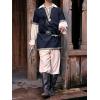 imageRuncati Mens Medieval Costume Halloween Renaissance Tunic Viking Knight Pirate Warrior LARP ShirtsNavy
