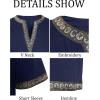 imageRuncati Mens Medieval Costume Halloween Renaissance Tunic Viking Knight Pirate Warrior LARP ShirtsNavy