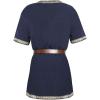 imageRuncati Mens Medieval Costume Halloween Renaissance Tunic Viking Knight Pirate Warrior LARP ShirtsNavy