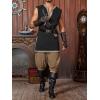 imageRuncati Mens Medieval Costume Pirate Renaissance Sleeveless Tunic Knight Viking Halloween LARP ShirtsBlack