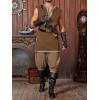 imageRuncati Mens Medieval Costume Pirate Renaissance Sleeveless Tunic Knight Viking Halloween LARP ShirtsBrown