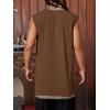 imageRuncati Mens Medieval Costume Pirate Renaissance Sleeveless Tunic Knight Viking Halloween LARP ShirtsBrown
