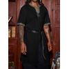 imageRuncati Mens Medieval Pirate Costume Tunic Renaissance Knight Warrior Viking LARP Halloween TopsAblack