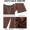 imageRuncati Mens Medieval Pirate Costume Tunic Renaissance Knight Warrior Viking LARP Halloween TopsAbrown