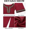 imageRuncati Mens Medieval Pirate Costume Tunic Renaissance Knight Warrior Viking LARP Halloween TopsAdark Red