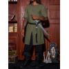 imageRuncati Mens Medieval Pirate Costume Tunic Renaissance Knight Warrior Viking LARP Halloween TopsAgreen