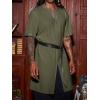 imageRuncati Mens Medieval Pirate Costume Tunic Renaissance Knight Warrior Viking LARP Halloween TopsAgreen
