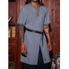 imageRuncati Mens Medieval Pirate Costume Tunic Renaissance Knight Warrior Viking LARP Halloween TopsAgrey