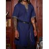 imageRuncati Mens Medieval Pirate Costume Tunic Renaissance Knight Warrior Viking LARP Halloween TopsAnavy