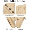 imageRuncati Mens Medieval Pirate Pants Renaissance Ankle Banded Viking Ren Faire Pants Lace Up Halloween Costume TrousersBeige