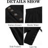 imageRuncati Mens Medieval Pirate Pants Renaissance Ankle Banded Viking Ren Faire Pants Lace Up Halloween Costume TrousersBlack