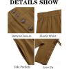 imageRuncati Mens Medieval Pirate Pants Renaissance Ankle Banded Viking Ren Faire Pants Lace Up Halloween Costume TrousersBrown