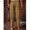imageRuncati Mens Medieval Pirate Pants Renaissance Ankle Banded Viking Ren Faire Pants Lace Up Halloween Costume TrousersBrown