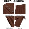 imageRuncati Mens Medieval Pirate Pants Renaissance Ankle Banded Viking Ren Faire Pants Lace Up Halloween Costume TrousersCoffee