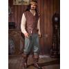 imageRuncati Mens Medieval Pirate Pants Renaissance Ankle Banded Viking Ren Faire Pants Lace Up Halloween Costume TrousersDark Grey