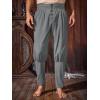 imageRuncati Mens Medieval Pirate Pants Renaissance Ankle Banded Viking Ren Faire Pants Lace Up Halloween Costume TrousersDark Grey