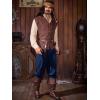imageRuncati Mens Medieval Pirate Pants Renaissance Ankle Banded Viking Ren Faire Pants Lace Up Halloween Costume TrousersNavy Blue