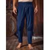 imageRuncati Mens Medieval Pirate Pants Renaissance Ankle Banded Viking Ren Faire Pants Lace Up Halloween Costume TrousersNavy Blue