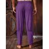 imageRuncati Mens Medieval Pirate Pants Renaissance Ankle Banded Viking Ren Faire Pants Lace Up Halloween Costume TrousersPurple