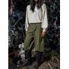 imageRuncati Mens Medieval Pirate Pants Renaissance Viking Knicker Colonial Halloween Cotton Gothic Costume TrousersArmy Green