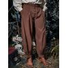 imageRuncati Mens Medieval Pirate Pants Renaissance Viking Knicker Colonial Halloween Cotton Gothic Costume TrousersBrown