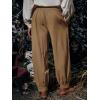imageRuncati Mens Medieval Pirate Pants Renaissance Viking Knicker Colonial Halloween Cotton Gothic Costume TrousersKhaki