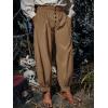 imageRuncati Mens Medieval Pirate Pants Renaissance Viking Knicker Colonial Halloween Cotton Gothic Costume TrousersKhaki