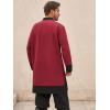 imageRuncati Mens Medieval Pirate Shirt Renaissance Viking Knight Warrior Tunic Tops Lace Up LARP Halloween CostumeBurgundy