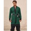 imageRuncati Mens Medieval Pirate Shirt Renaissance Viking Knight Warrior Tunic Tops Lace Up LARP Halloween CostumeDark Green