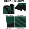 imageRuncati Mens Medieval Pirate Shirt Renaissance Viking Knight Warrior Tunic Tops Lace Up LARP Halloween CostumeDark Green
