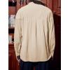 imageRuncati Mens Medieval Pirate Shirt Steampunk Viking Renaissance Long Sleeve Lace Up Scottish Halloween Costume TopsBeige